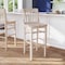 Flash Furniture HERCULES School House Back Antique White Wood Restaurant Barstool XU-DG-W0006B-ANTWHT-GG - alternate 5